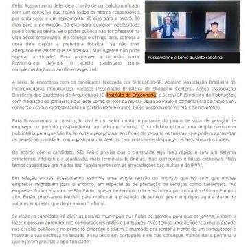 Russomanno defende balcão único para aprovação de projetos – SindusCon