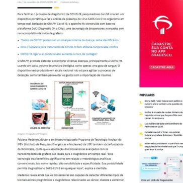 USP cria aparelho que dá diagnóstico de COVID-19 em menos de um minuto – Yahoo! Finanças
