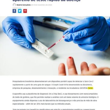 Covid-19: Empresa incubada na USP cria aparelho de teste rápido da doença – Neo Radar