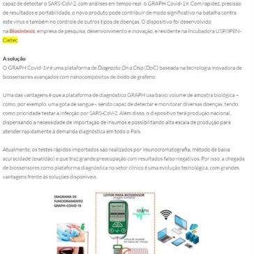 Dispositivo portátil criado por pesquisadores brasileiros detecta o coronavírus em tempo real – SOPESP