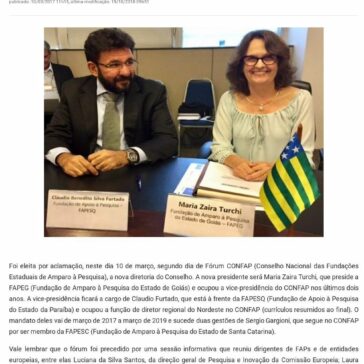 Presidente da FAPESQ é eleito vice-presidente do CONFAP – Fapesqpb