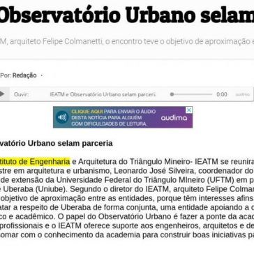 IEATM e Observatório Urbano selam parceria – Jornal de Uberaba