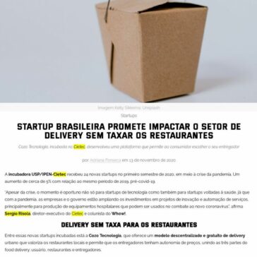 Startup brasileira promete impactar o setor de delivery sem taxar os restaurantes – Whow!