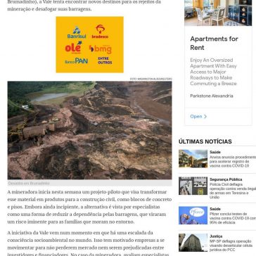 Vale quer usar rejeitos da mineração para produzir materiais de construção civil – JT News