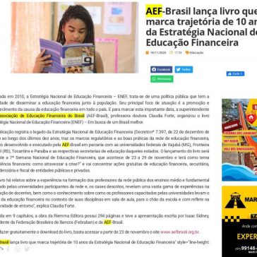 AEF-Brasil lança livro que marca trajetória de 10 anos da Estratégia Nacional de Educação Financeira – Voz Olimpiense