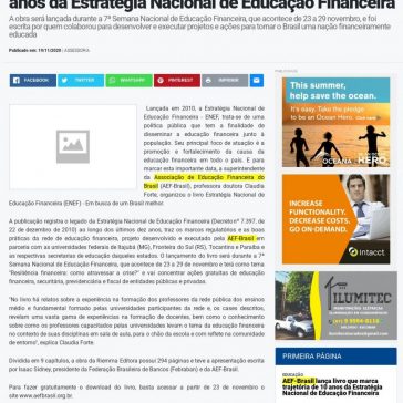 AEF-Brasil lança livro que marca trajetória de 10 anos da Estratégia Nacional de Educação Financeira – Gazeta