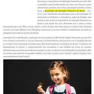 Pesquisa aponta que mais de 60% dos pais acreditam na importância de abordar educação financeira em sala de aula – Surgiu