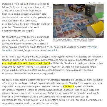 Semana Nacional de Educação Financeira será marcada por atividades lúdicas e lives no Tocantins – Conexão Tocantins
