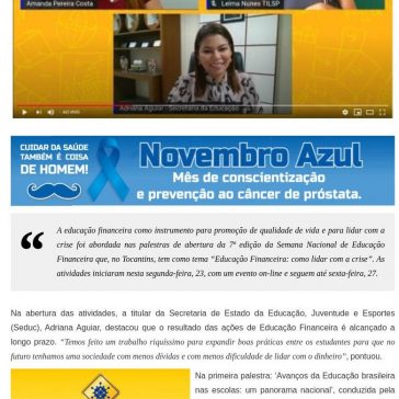 Palestras marcam abertura da 7ª Semana Nacional de Educação Financeira no Tocantins – Portal do Amaral