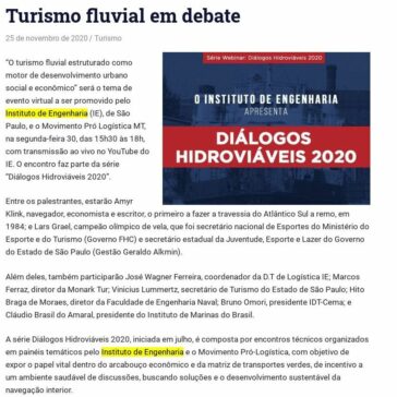 Turismo fluvial em debate – Júlio Zaruch