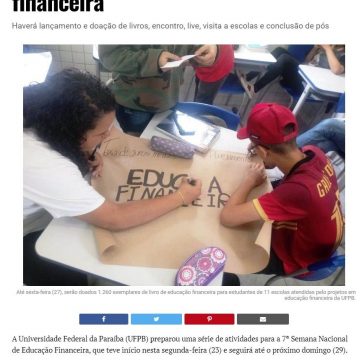UFPB promove série de atividades na semana nacional de educação financeira – Informa Paraíba