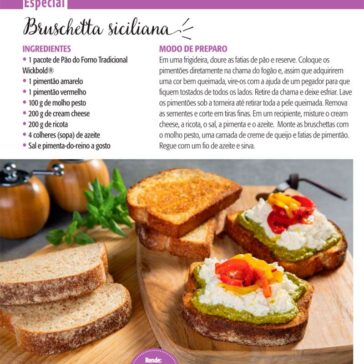 Bruschetta siciliana – Ana Maria Receitas (Revista Ana Maria)