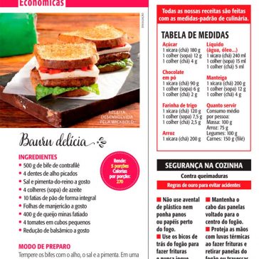 Bauru delícia – Ana Maria Receitas (Revista Ana Maria)