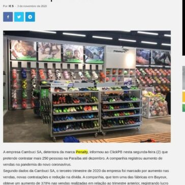Penalty planeja contratar mais 250 pessoas na Paraíba e na Bahia até dezembro após registrar aumento de vendas na pandemia – Ingá Cidadã