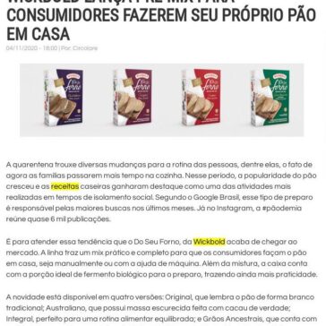 Wickbold lança pré-mix para consumidores fazerem seu próprio pão em casa – Circolare