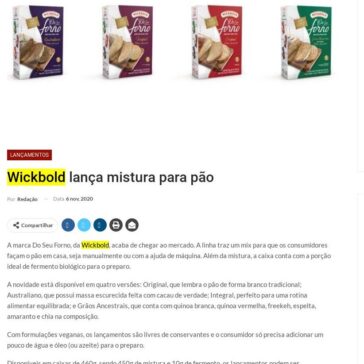 Wickbold lança mistura para pão – Distribuição