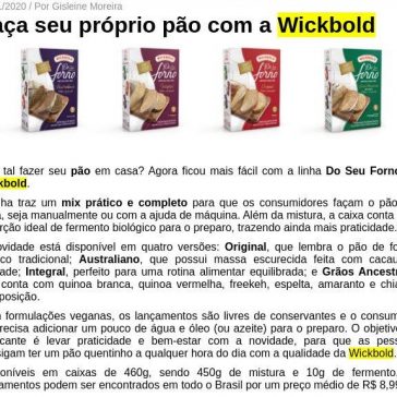 Faça seu próprio pão com a Wickbold – Em Cartaz