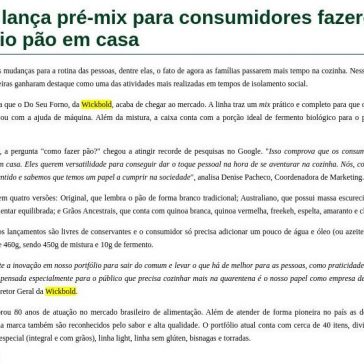 Wickbold lança pré-mix para consumidores fazerem seu próprio pão em casa – Aditivos & Ingredientes