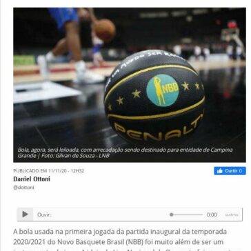 NBB: bola que abriu temporada, com tema contra racismo, será leiloada – O Tempo