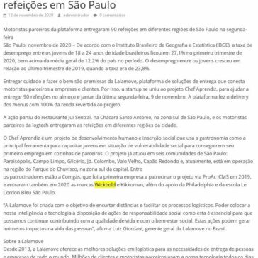 Lalamove e Chef Aprendiz realizam entrega de refeições em São Paulo – Gastromania