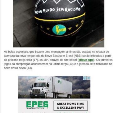 Com mensagem antirracista, bola especial usada na 1ª rodada da NBB será leiloada – Bahia Notícias