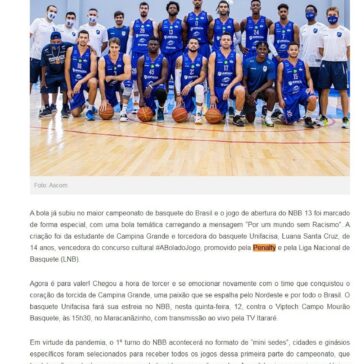 Unifacisa estreia no NBB com transmissão ao vivo na TV aberta – Paraíba Online