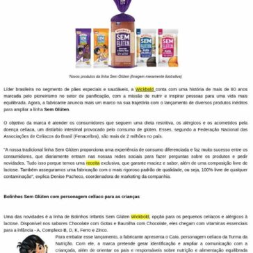 GASTRONOMIA: Lançamentos Sem Glúten da Wickbold chegam às gôndolas – Oresumodamoda