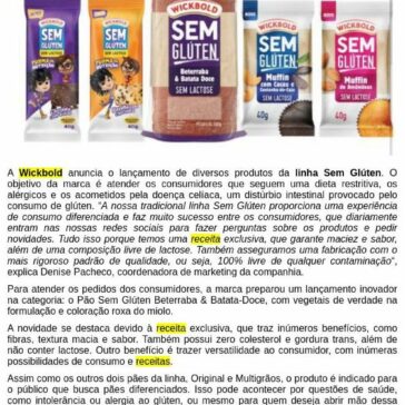 Wickbold amplia portfólio Sem Glúten – Em Cartaz