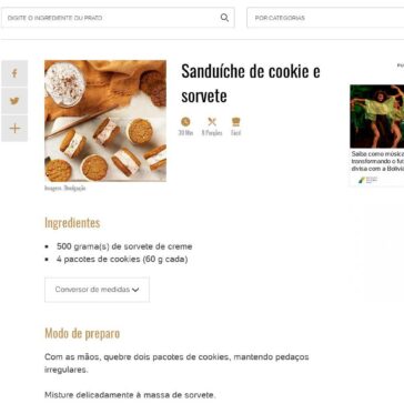 Sanduíche de cookie e sorvete – Nossa UOL