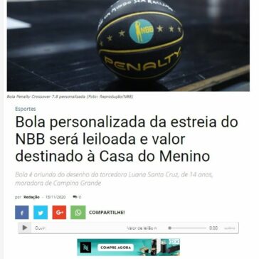 Bola personalizada da estreia do NBB será leiloada e valor destinado à Casa do Menino – Portal Correio