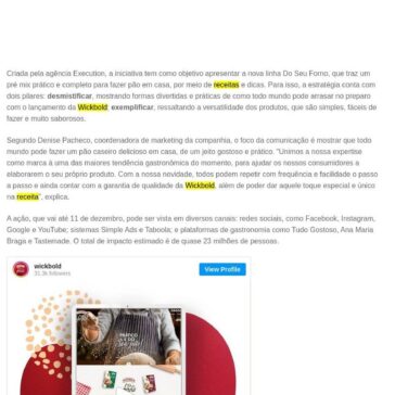Arte de fazer pão: campanha da Wickbold ensina como fazer produto em casa – Como Fazer