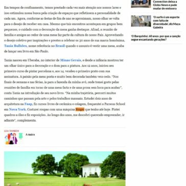 A arte de receber – O Estado de S. Paulo (On-line)