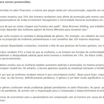 Mulheres em finanças precisam pedir para serem promovidas – InfoMoney