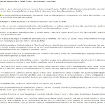 Confira dicas práticas para aproveitar a ‘Black Friday’ com consumo consciente – Amazonas 1