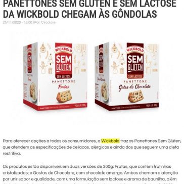 Panettones sem glúten e sem lactose da Wickbold chegam às gôndolas – Circolare
