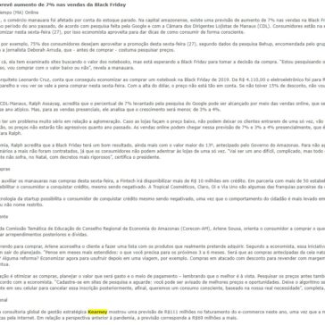 CDL-Manaus prevê aumento de 7% nas vendas da Black Friday – Em Tempo (MA) Online