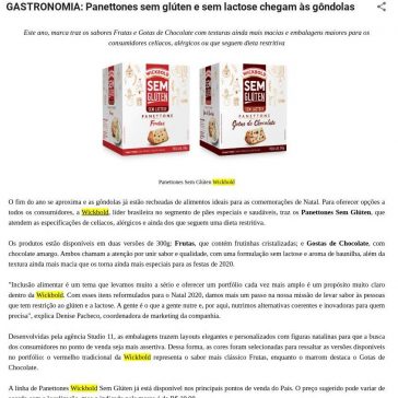 GASTRONOMIA: Panettones sem glúten e sem lactose chegam às gôndolas – Oresumodamoda