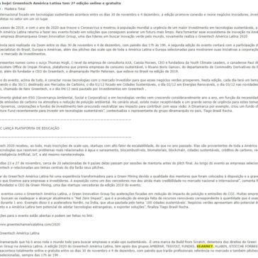 Começa hoje! Greentech América Latina tem 2ª edição online e gratuita – Madeira Total