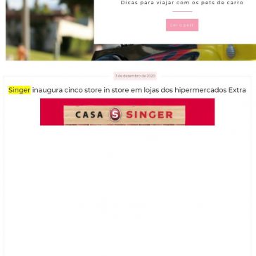 Singer inaugura cinco store in store em lojas dos hipermercados Extra – Moda e Imagem
