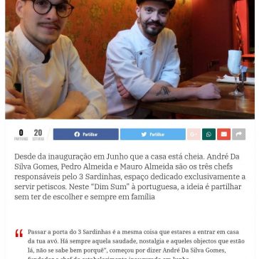 Restaurante 3 Sardinhas inaugura conceito de petiscos em Macau – Hoje Macau