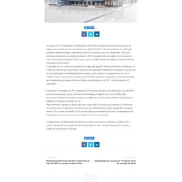 70% das empresas brasileiras de construção planejam usar tecnologia BIM em até dois anos – Ti Inside