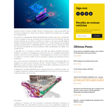Estudo inédito liderado por Sienge e Grant Thornton sobre adoção do BIM afirma que 70% das empresas brasileiras de construção pretende passar a usar metodologia em até 2 anos – C3 Clube