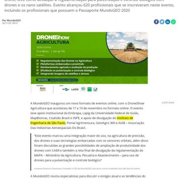 DroneShow Agricultura alcança 620 profissionais – MundoGeo