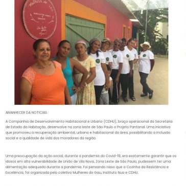 Projeto Pantanal garante alimentação adequada a idosos da zona leste de São Paulo durante a pandemia – Amanhecer