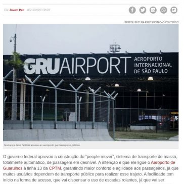 Engenheiros comemoram decisão de implantar ‘people mover’ no Aeroporto de Guarulhos – Jovem Pan