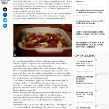 Grupo abraça ginásio contra concessão do complexo do Ibirapuera – IMBAU FM