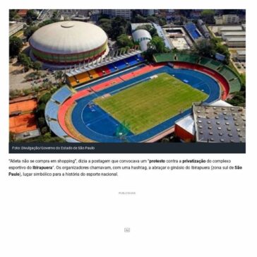 Grupo abraça ginásio contra concessão do complexo do Ibirapuera – Educadora AM