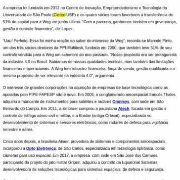 Empresas apoiadas pelo programa PIPE-FAPESP são alvo de aquisições – FAPESP PESQUISA