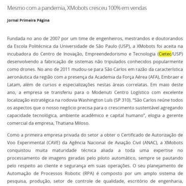 Drones potencializam polo aeronáutico de São Carlos – Investe São Paulo