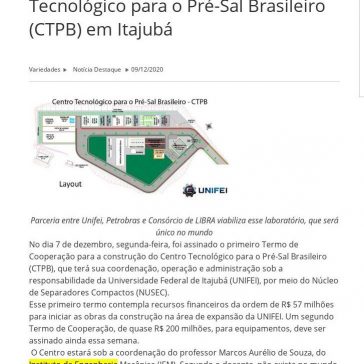 Assinado o Termo de Cooperação para a construção do Centro Tecnológico para o Pré-Sal Brasileiro (CTPB) em Itajubá – Itajubá Notícias